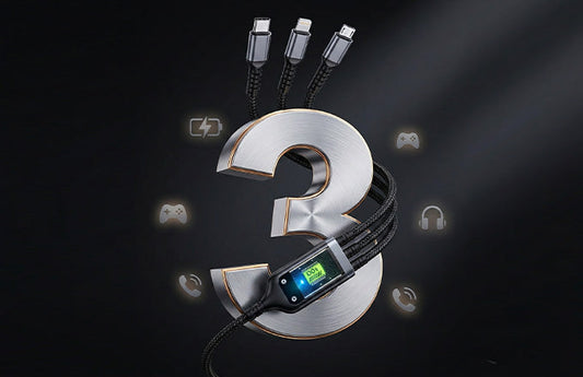 3-in-1 Fast Charging Nylon Braided Cable with 3A Output - image 2