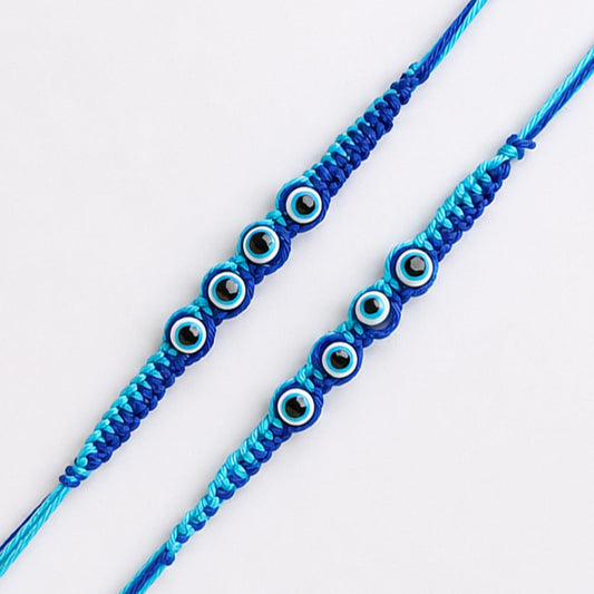 Protective Blue Evil Eye Thread Rakhi- MKC