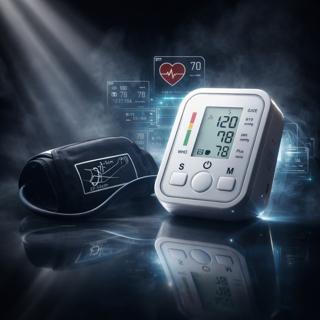 BP Machine Digital Automatic for Home Use | Blood Pressure Monitor with Voice, Large Display, Accurate Upper Arm Cuff for Adults & Elderly (DMBP03-O)