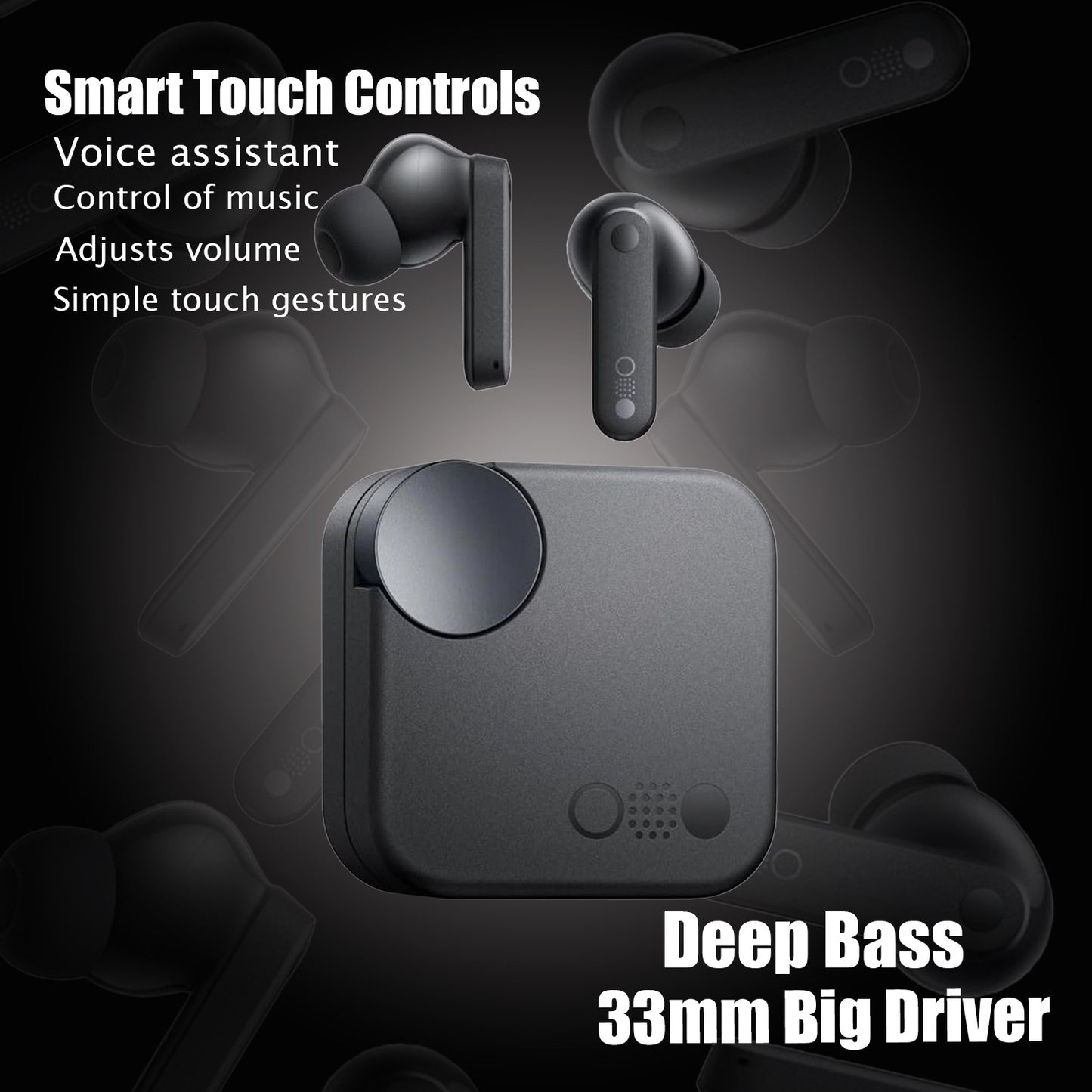 Ctrl8 Ultra Pro Earbuds with Active Noise Cancellation & HD Sound-GO