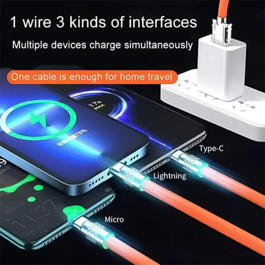High-Speed Fast Charging & Data Sync Cable-Orange Edition-UP - image 2