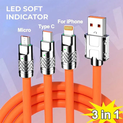 High-Speed Fast Charging & Data Sync Cable-Orange Edition-UP