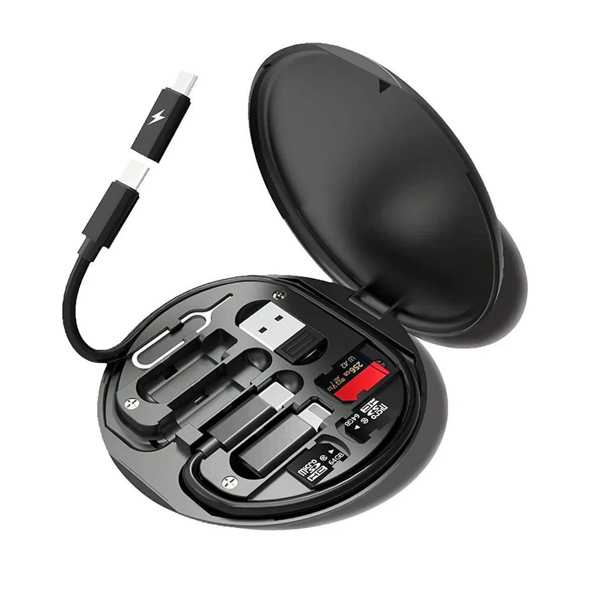 8-in-1 Fast Charge Cable Kit – USB-C, Lightning & Micro + Compact Travel Box