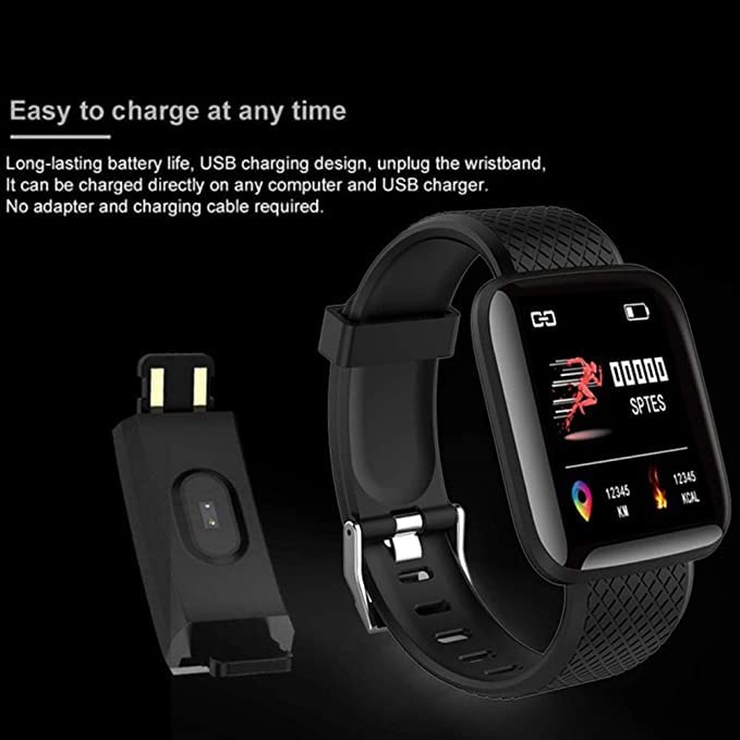🖤Smart Fitness Bracelet Health Watch| ❤️Heart Rate | 👣Step Tracker | 🌙Sleep Monitor | 💧Waterproof