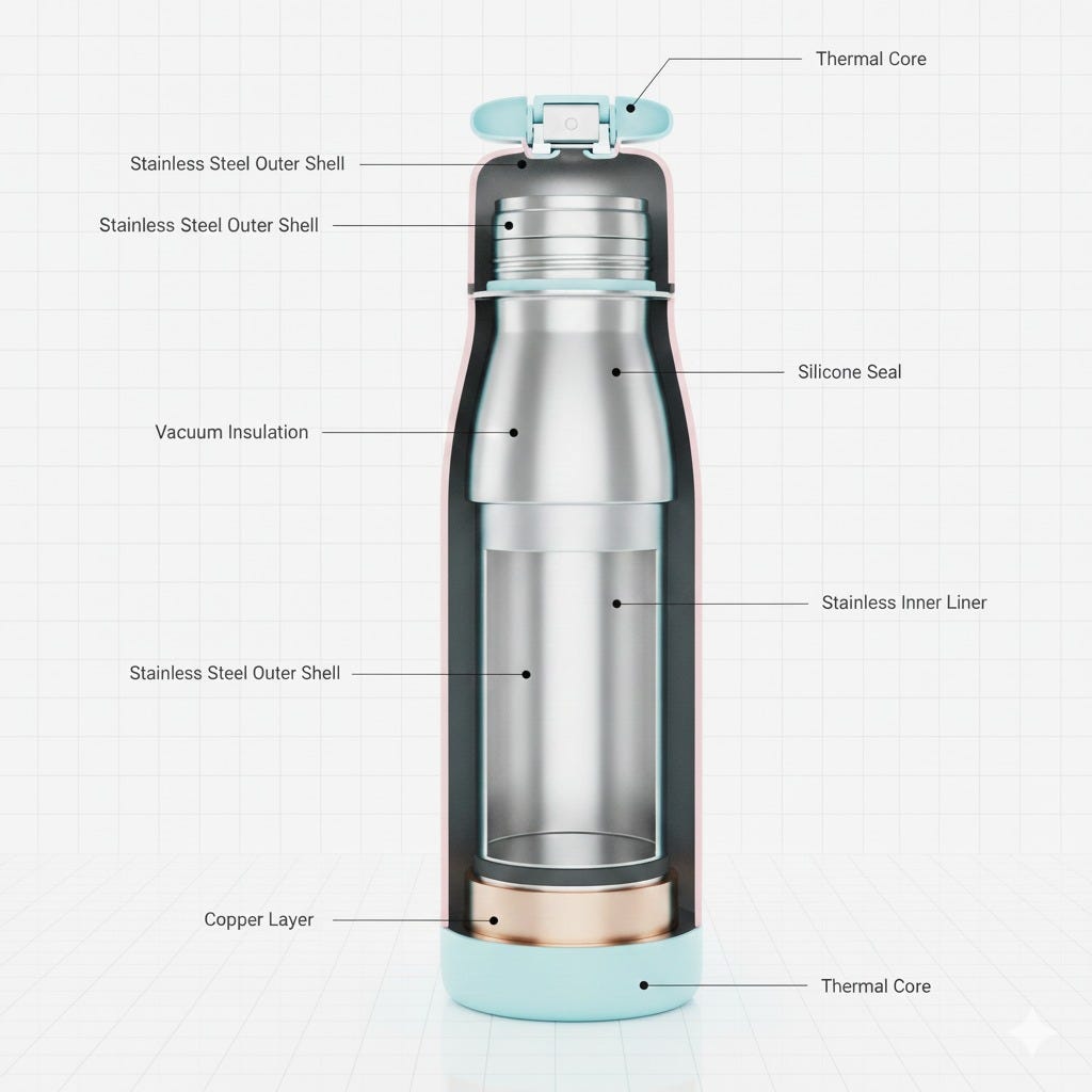 Leak-Proof Glass Bottle with Silicone Cover