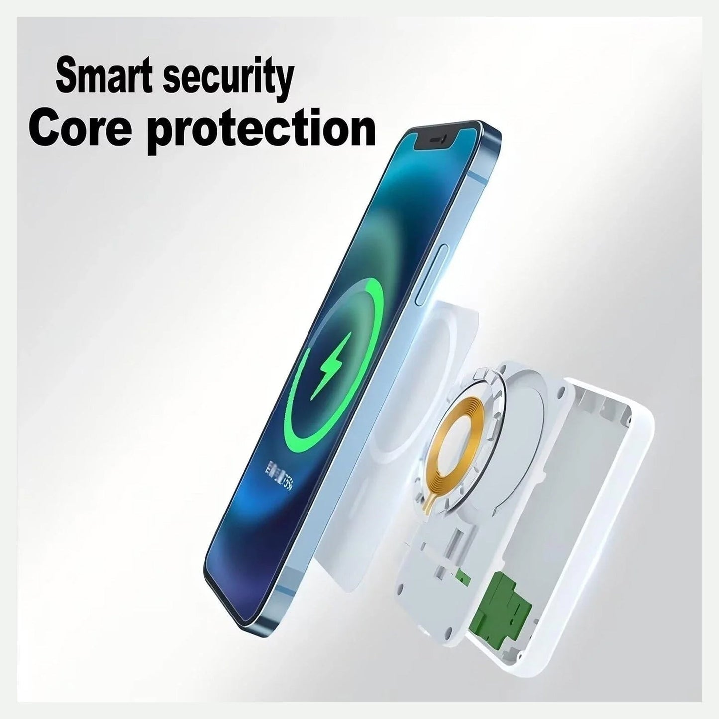 Magnetic Wireless Power Bank | Snap-On Charger for Android & iPhone | 10000mAh Power