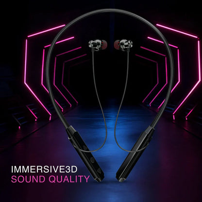 Wireless Bluetooth Neckband Earphones with Deep Bass Sound