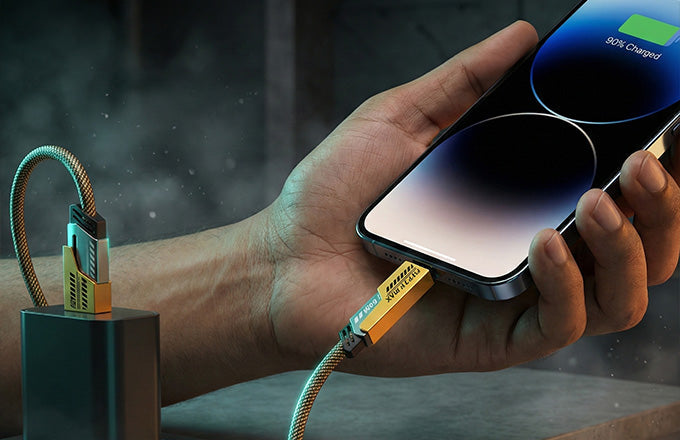 4 in 1 Cable | Gold Plated Ports | Ultra Fast Charging & Data Transfer | Supporting Thunderbolt, Type C, Lightning, Type A for All Phones & Laptop - image 5