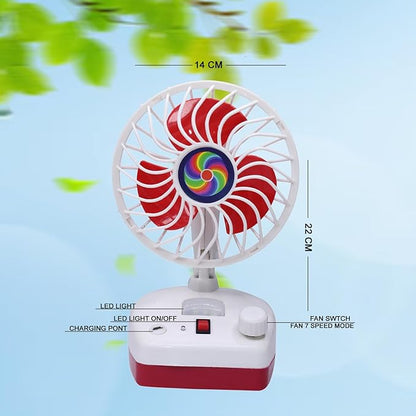 USB Rechargeable Desktop Table Portable Fan For Home Kitchen Office Travelling- GO - image 2
