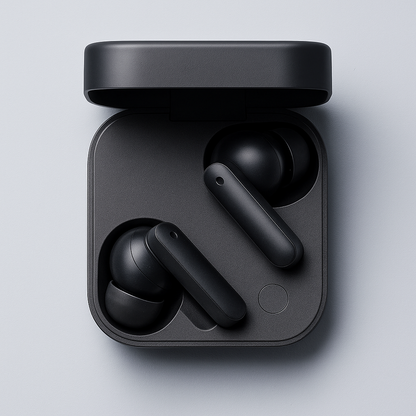 CTRL8 CMT Ultra Pro true wireless noise-cancelling earbuds with sleek charging case in black