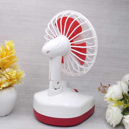 USB Rechargeable Desktop Table Portable Fan For Home Kitchen Office Travelling- GO - image 4