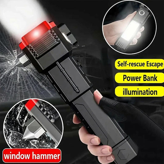 7-in-1 Emergency Multi-Tool Hammer with Built-In LED Torch