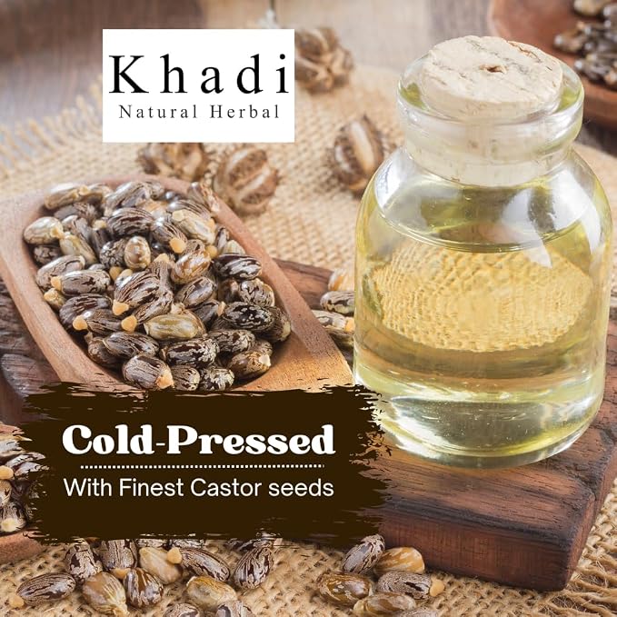 Khadi India Herbal Castor Oil For Hair Growth| 100ml