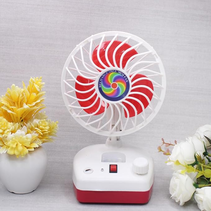 USB Rechargeable Desktop Table Portable Fan For Home Kitchen Office Travelling- GO - image 3