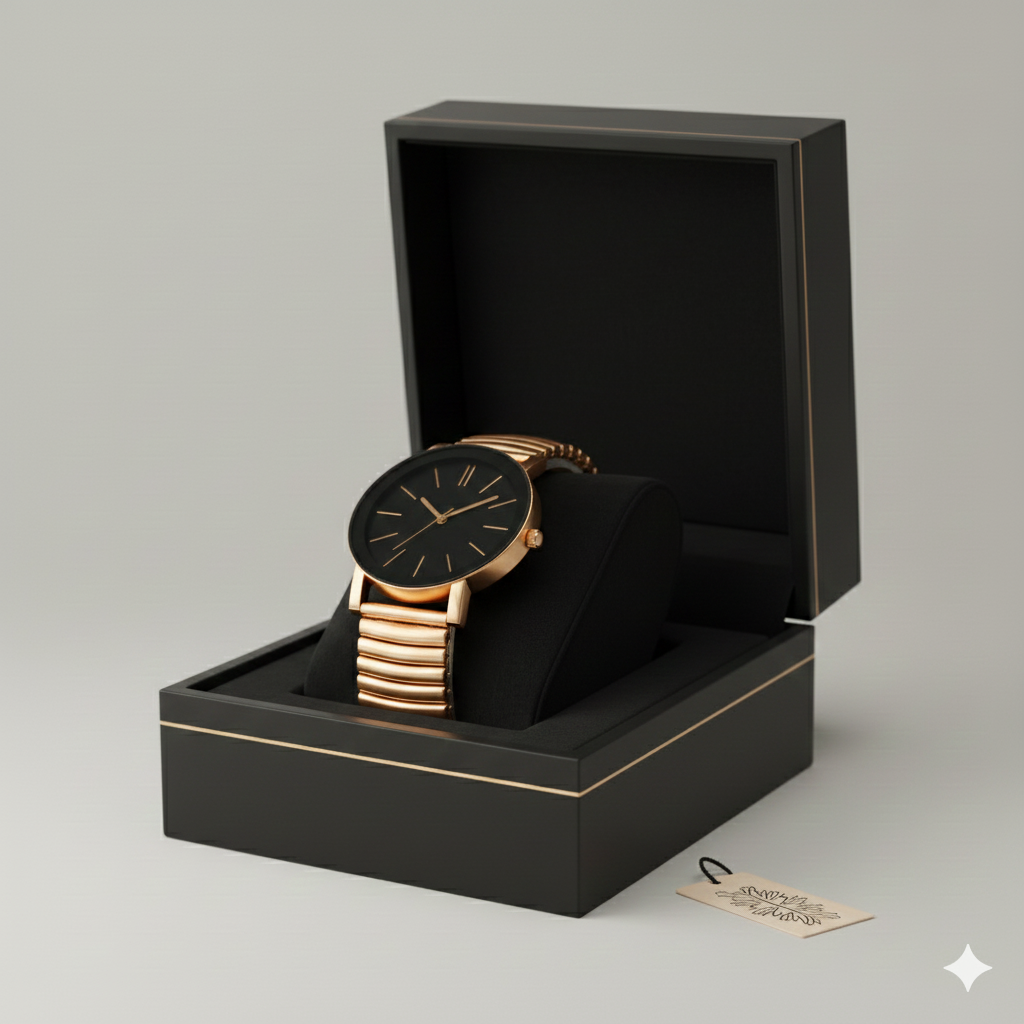 Unisex Stretchable Golden Watch