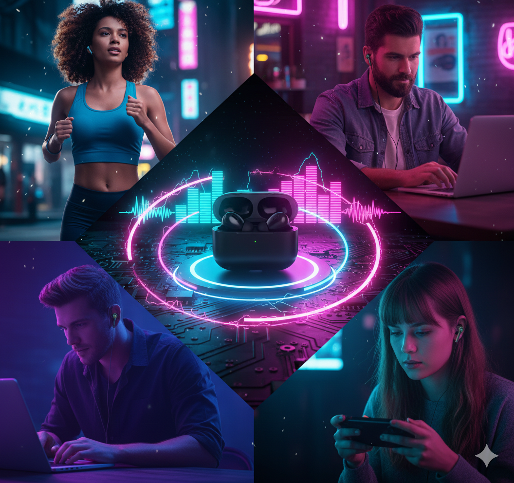 Pro 2 Wireless Bluetooth Earbuds with Deep Bass & Smart Touch Control