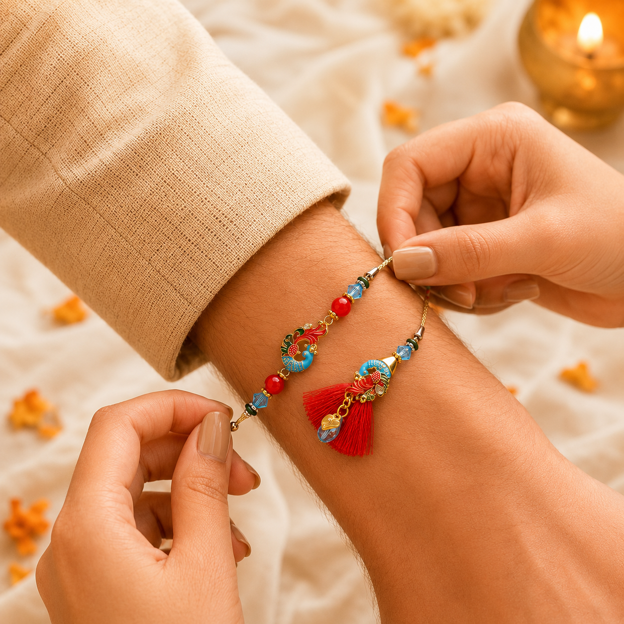 Elegant Peacock Rakhi- MKC
