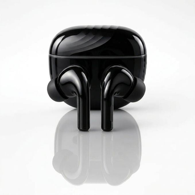 Pure Black Earbuds with Deep Bass, Quad Mic & 48H Playback - @Just Rs. 499/-