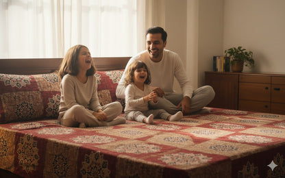 Soft Cotton Double Bedsheet Set with 2 Pillow Covers