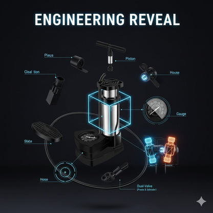 Compatible & Super Easy Portable High Pressure Foot Air Pump For Cycle, Motorcycle, Scooty & Car @ Just Rs. 499/-