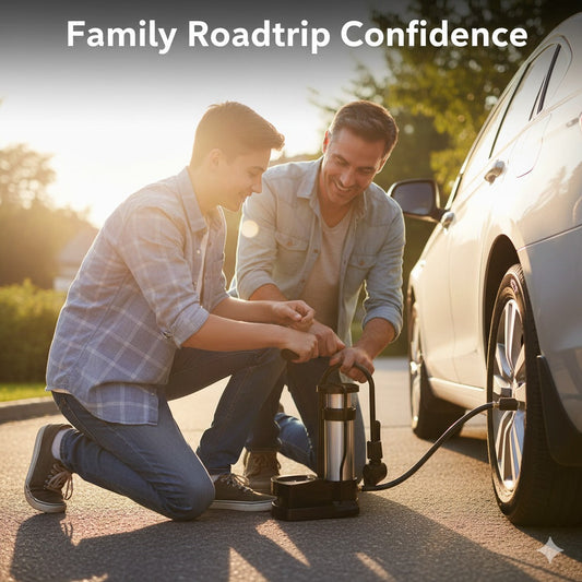 Compatible & Super Easy Portable High Pressure Foot Air Pump For Cycle, Motorcycle, Scooty & Car @ Just Rs. 499/-