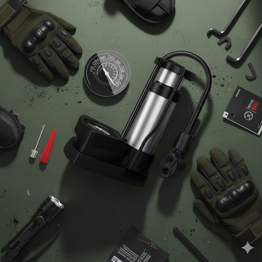 Compatible & Super Easy Portable High Pressure Foot Air Pump For Cycle, Motorcycle, Scooty & Car @ Just Rs. 499/-