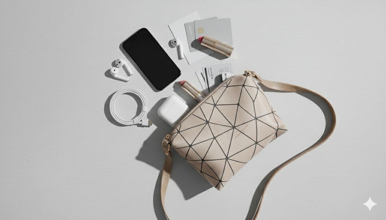 Women’s Diamond Pattern Crossbody Elegance Sling Bag