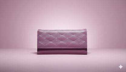 Women's Faux Leather diamond-stitch Wallet
