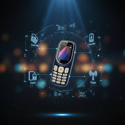 Dual SIM Keypad Mobile Phone with 1100mAh Battery, FM & Torch