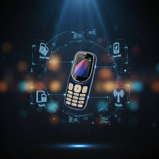 Dual SIM Keypad Mobile Phone with 1100mAh Battery, FM & Torch