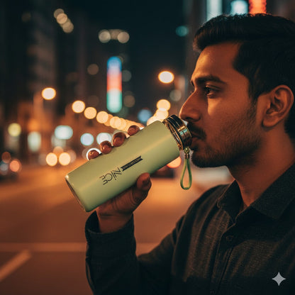 Leak-Proof Glass Water Bottle with Protective Silicone Sleeve