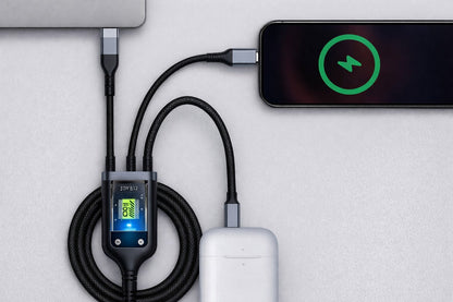 3-in-1 Fast Charging Nylon Braided Cable with 3A Output