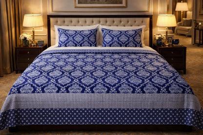 Soft Cotton Double Bedsheet Set with 2 Pillow Covers-GO - image 5
