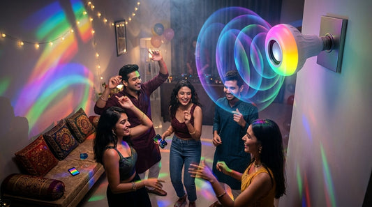 Led Wireless Light Bulb With Speaker | Bluetooth Enabled | Colour Changing Remote Control Access