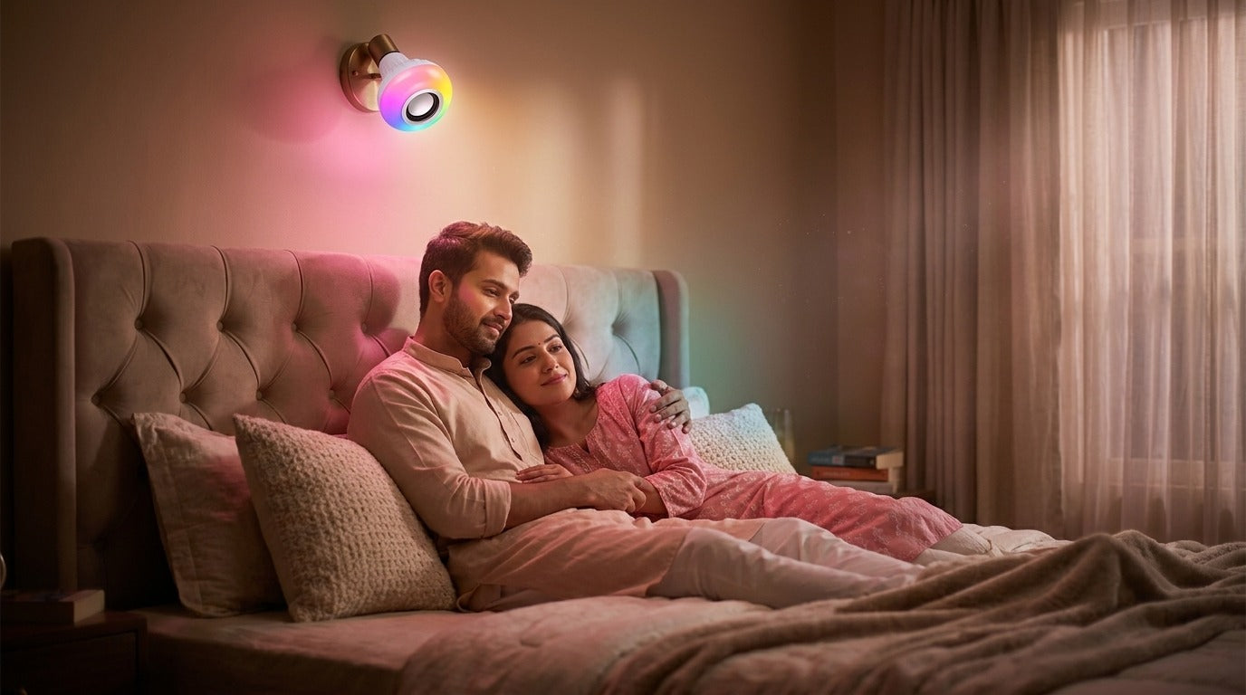 Led Wireless Light Bulb With Speaker | Bluetooth Enabled | Colour Changing Remote Control Access
