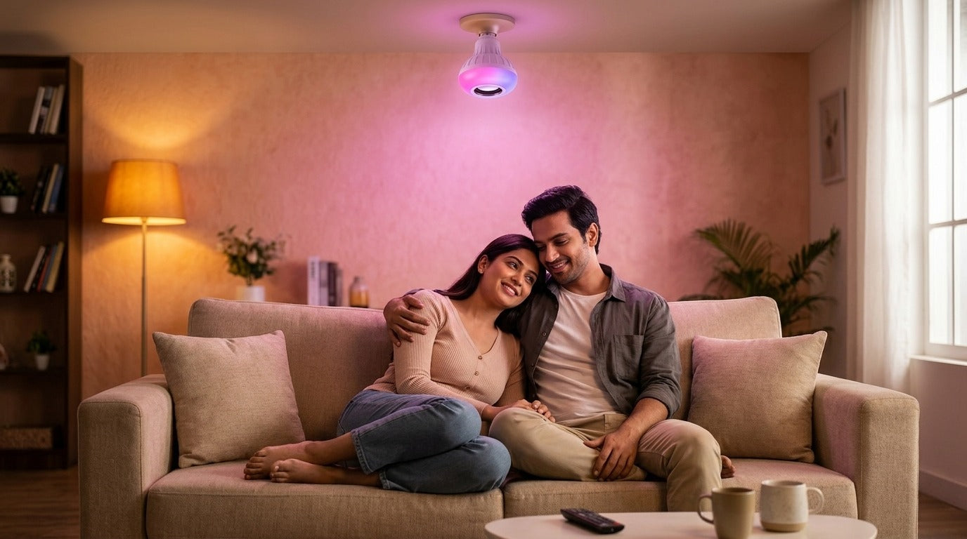 Led Wireless Light Bulb With Speaker | Bluetooth Enabled | Colour Changing Remote Control Access