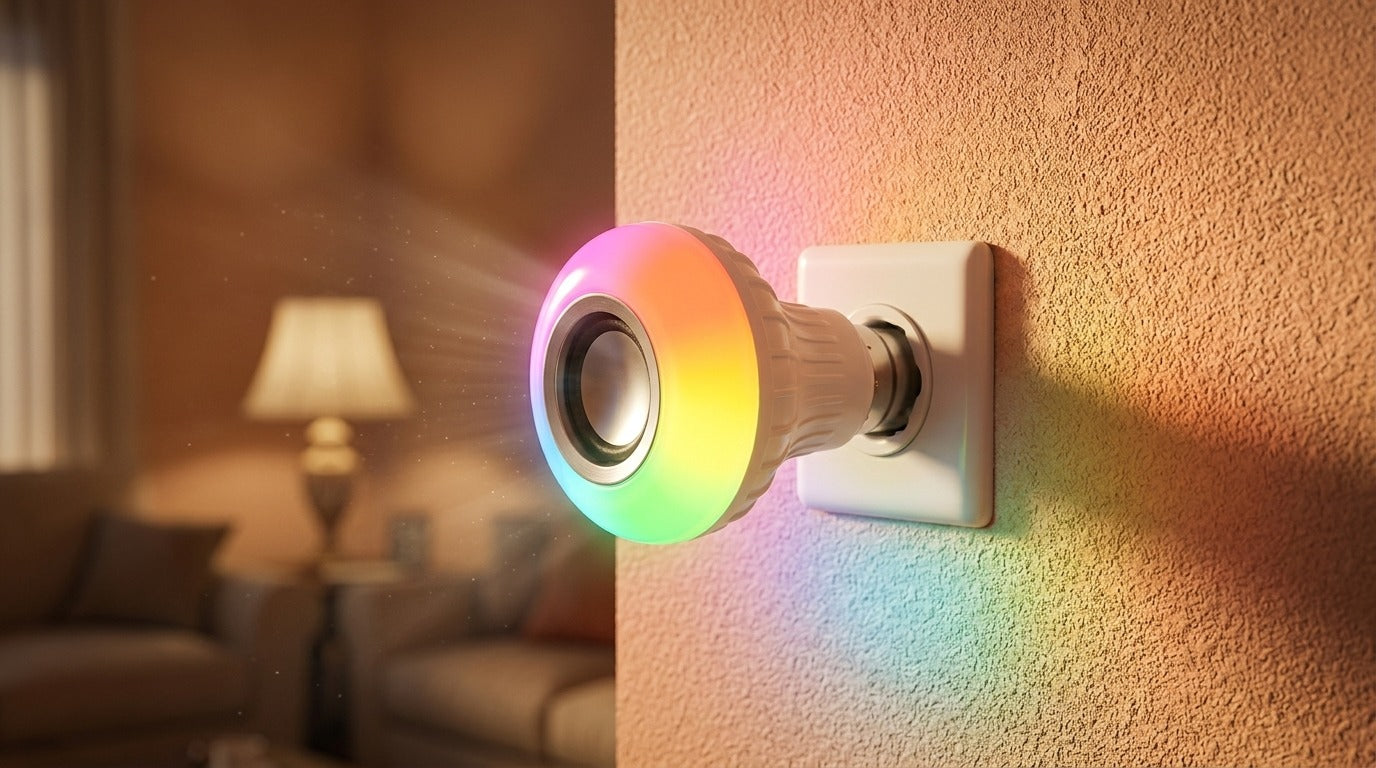 Led Wireless Light Bulb With Speaker | Bluetooth Enabled | Colour Changing Remote Control Access