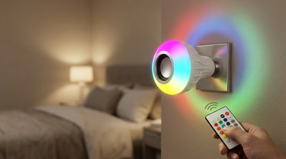 Led Wireless Light Bulb With Speaker | Bluetooth Enabled | Colour Changing Remote Control Access