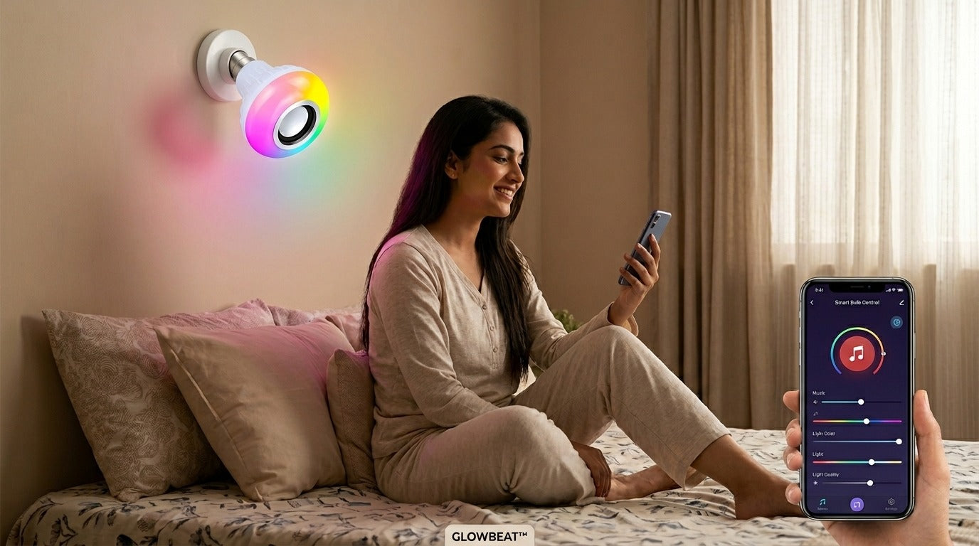 Led Wireless Light Bulb With Speaker | Bluetooth Enabled | Colour Changing Remote Control Access