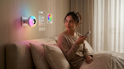 Led Wireless Light Bulb With Speaker | Bluetooth Enabled | Colour Changing Remote Control Access