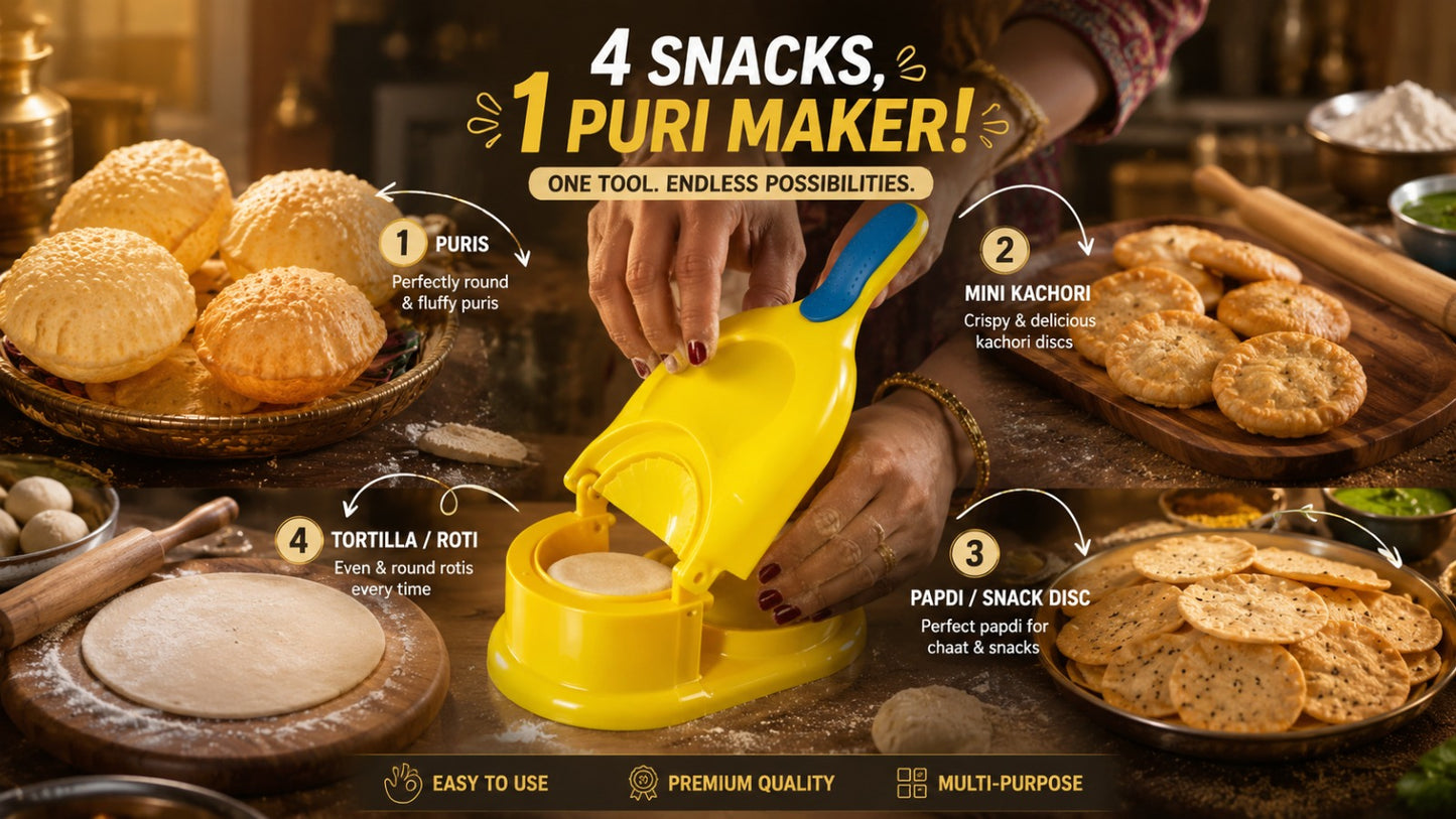 3 in 1 Puri, Kachori, Momo Maker Machine-GOCC