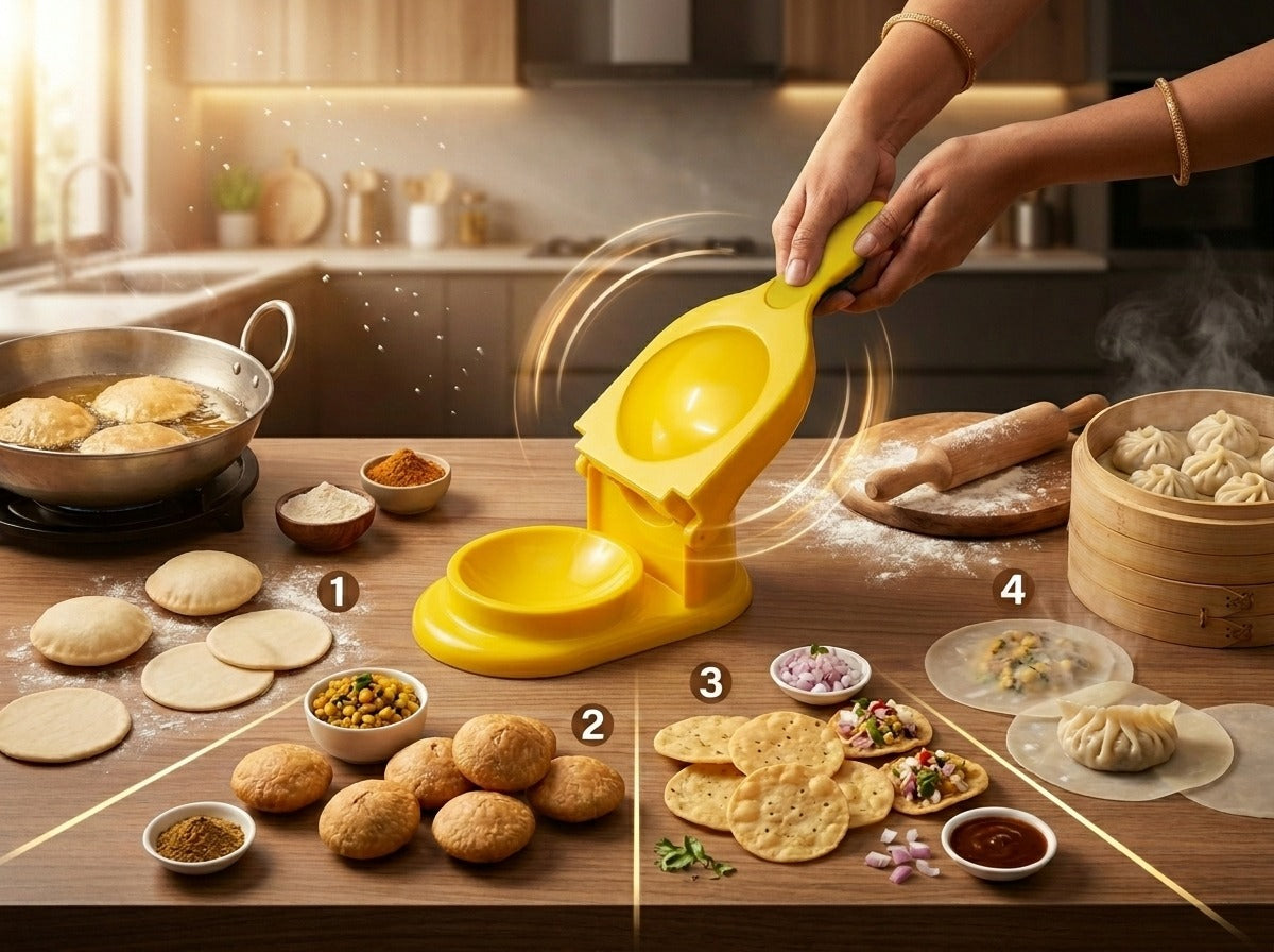 3 in 1 Puri, Kachori, Momo Maker Machine-GOCC