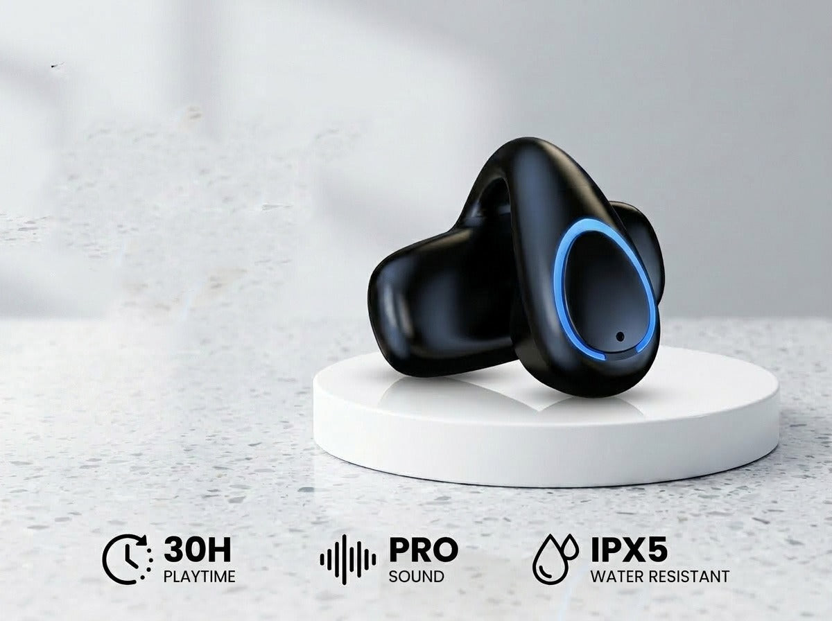Ctrl8 X33 Open-Ear Bluetooth Headphones with Clip-On Design-GOCC