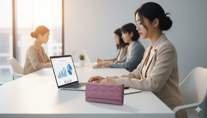 Women's Faux Leather diamond-stitch Wallet