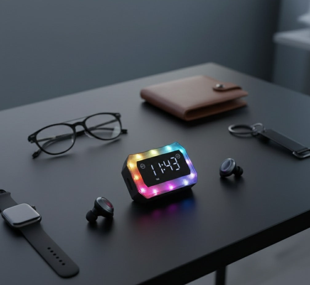 Wireless Bluetooth Earbuds with Powerbank Case and Display Clock