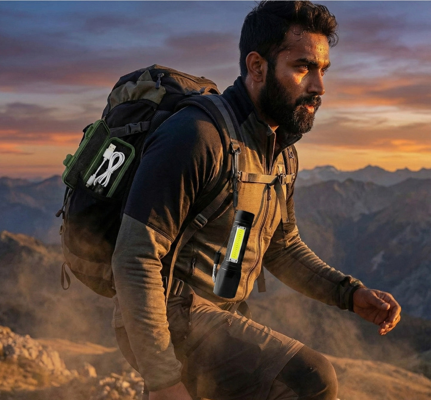 Mini LED Rechargeable Flashlight – Your Pocket-Sized Powerhouse for Any Adventure