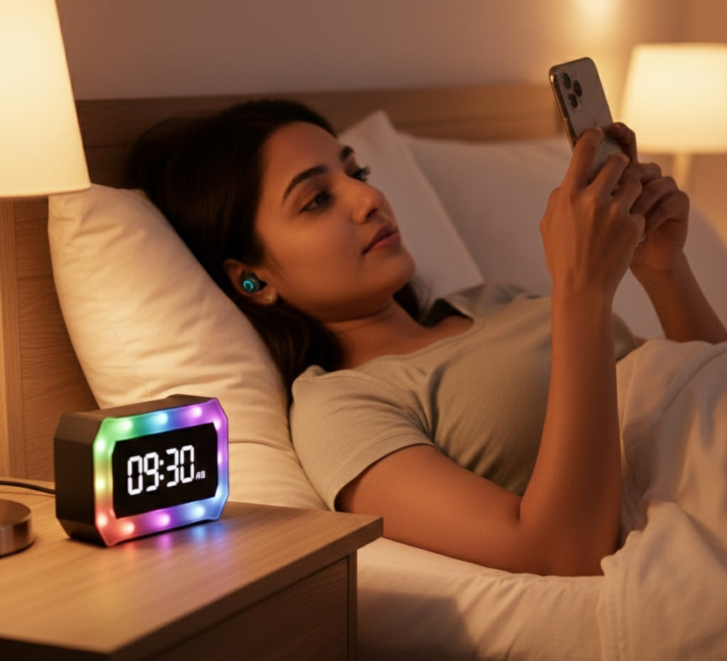 Wireless Bluetooth Earbuds with Powerbank Case and Display Clock