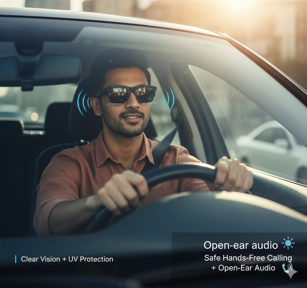 Smart Bluetooth Audio Glasses - Sunglasses with Built-in Mic & Speakers, Open Ear Wireless Headphones Smart Glasses for Adults, Solar-Powered Smart Sunglasses - image 5