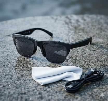 Smart Bluetooth Audio Glasses - Sunglasses with Built-in Mic & Speakers, Open Ear Wireless Headphones Smart Glasses for Adults, Solar-Powered Smart Sunglasses - image 7