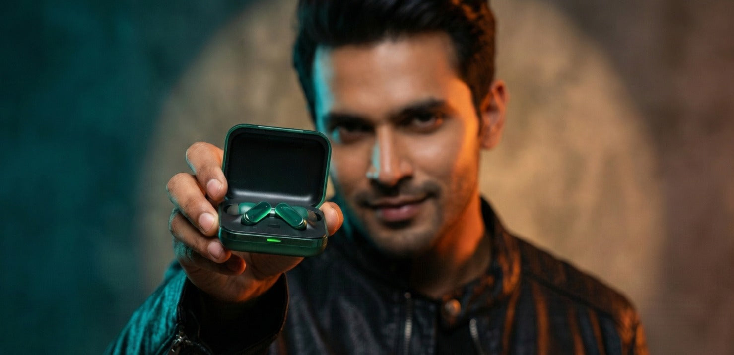 Buds Air 7 Pro ,11mm+6mm Dual-dac Driver,48 Hrs Playtime,53 dB ANC,LHDC,45Ms Low Latency,360° Spatial Audio,IP55 Dust & Water Resistant,BT 5.4 (Racing Green)